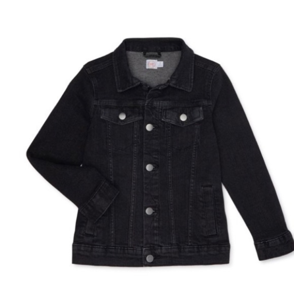 Boys Wonder Nation Denim Jacket in Black